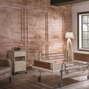 Pat spital cu actionare manuala si saltea TM 4013