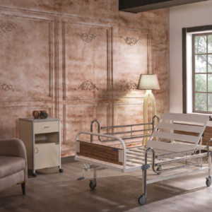 Pat spital cu actionare manuala si saltea TM 4013