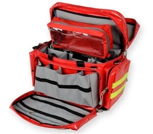 Geanta medic acoperita cu PVC rosie - Marime medie