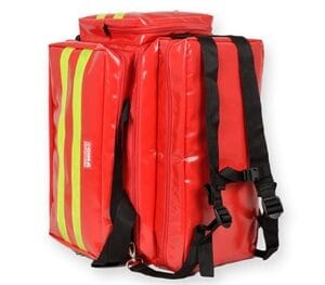 Geanta medic acoperita cu PVC rosie - Marime medie